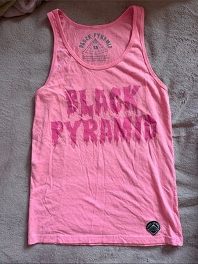 Black Pyramid Pink Graphic Tank